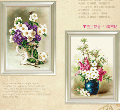 鐘愛一生ZM403鉆石十字繡 現(xiàn)代簡約花卉與機械設(shè)備的完美融合